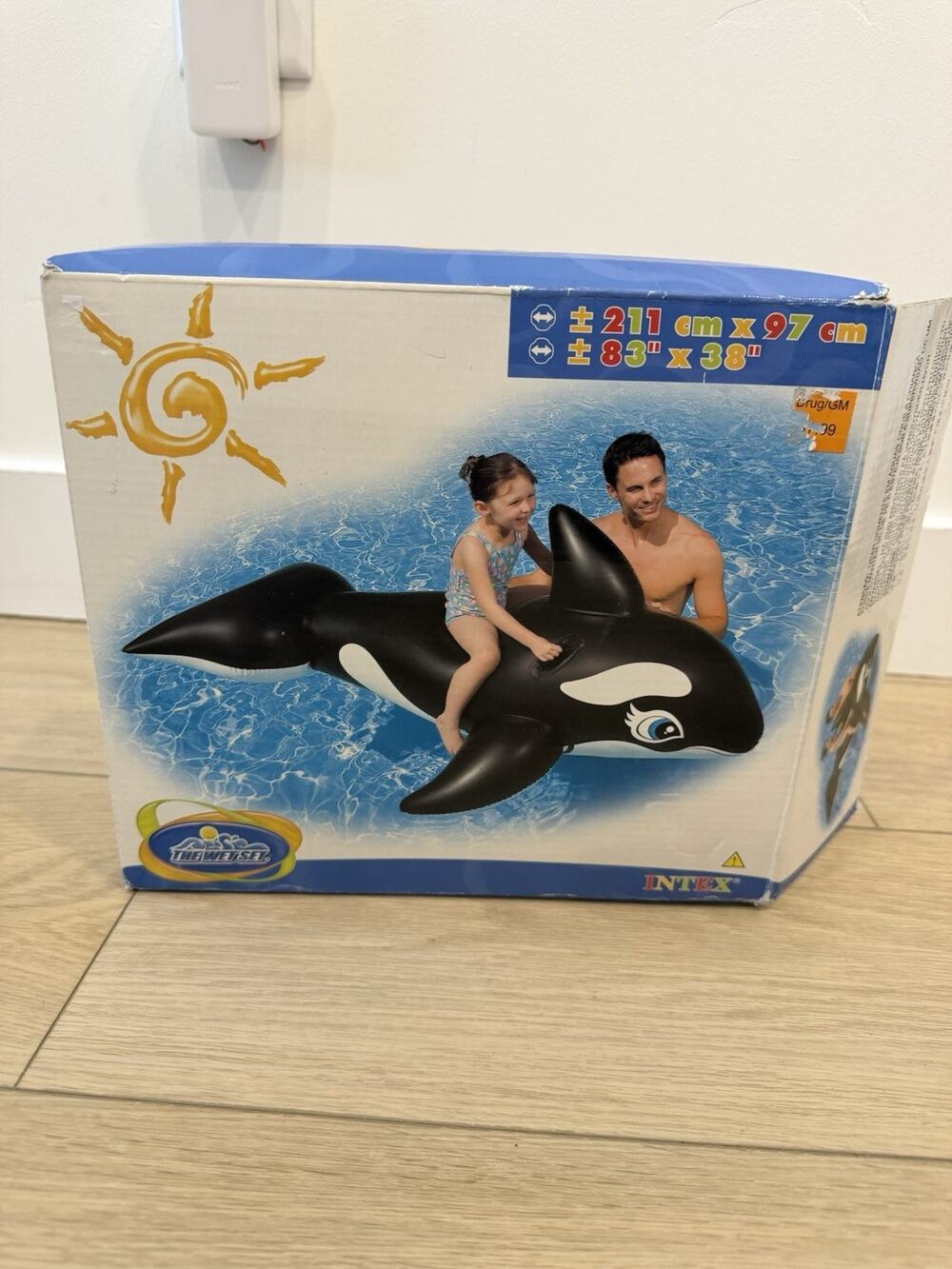 Intex The Wet Set Orca Whale Inflatable Ride-On Pool Toy